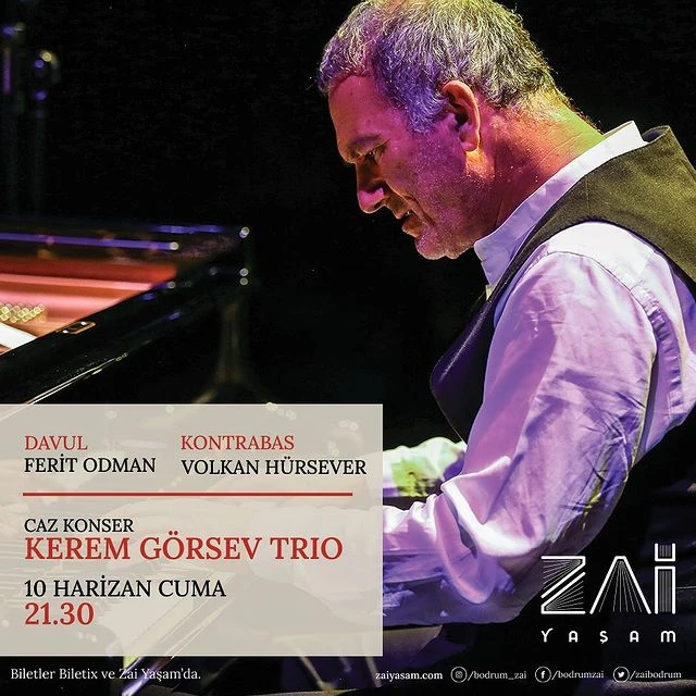Kerem Görsev Trio Caz Konseri - Zai Yaşam Bodrum